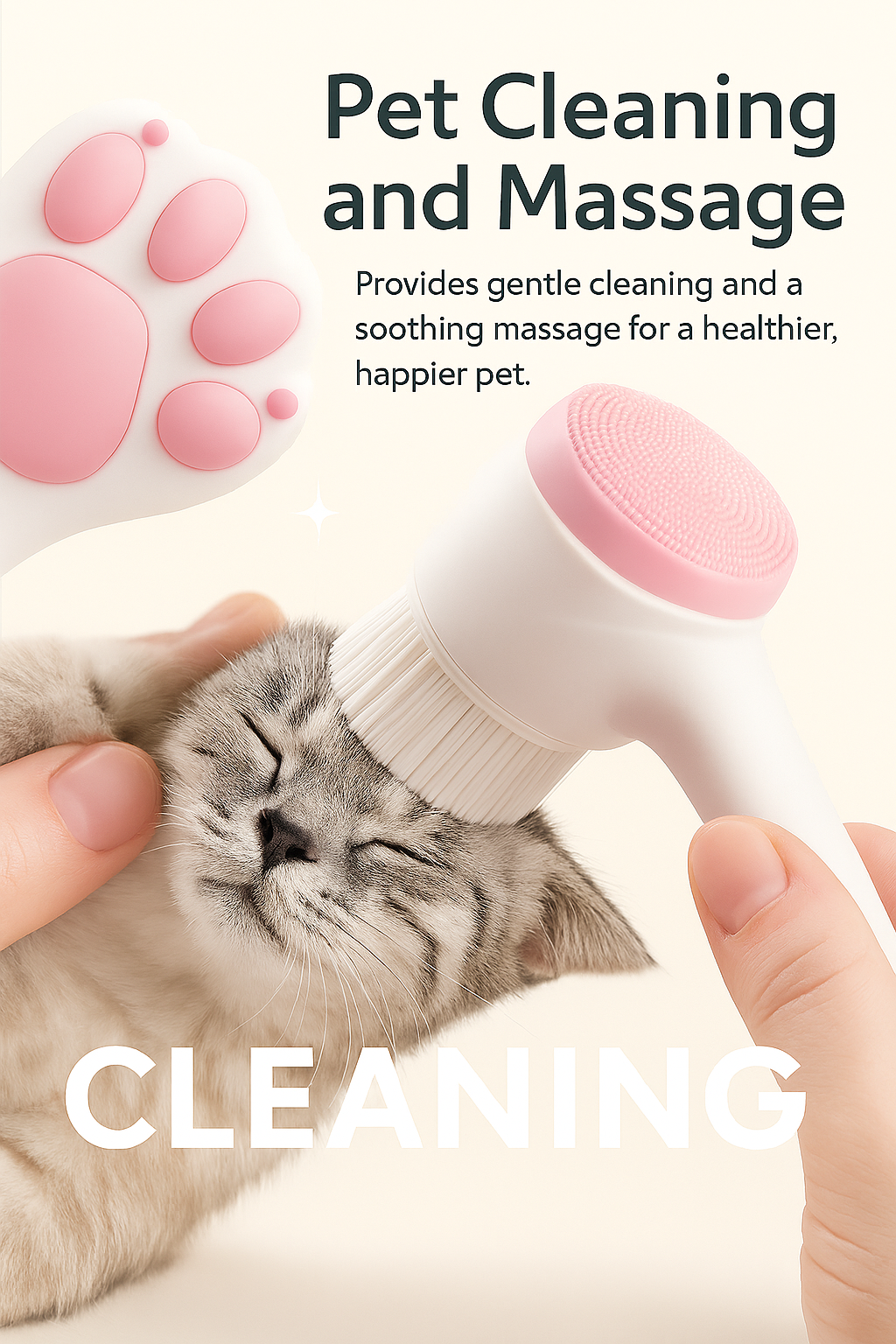 PawGlow Silicone Pet Paw Cleaner & Massage Brush