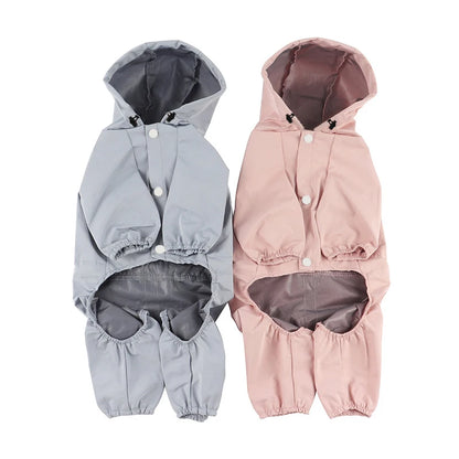 PuddleGuard Four-Leg Dog Raincoat